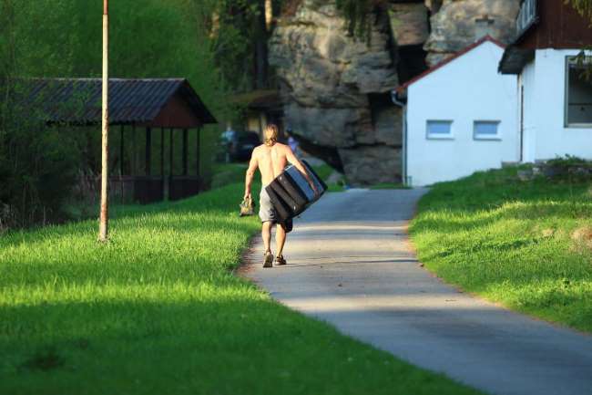 Lezení na skalách u Bechyně