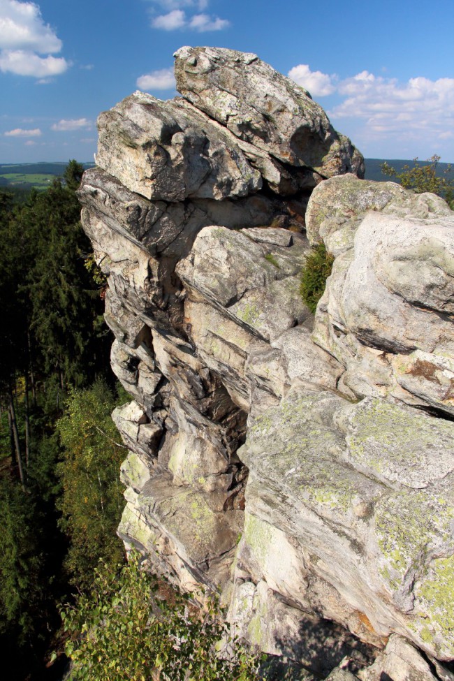 Lezení na Drátenické skále, Blatiny, Žďárské vrchy, Vysočina