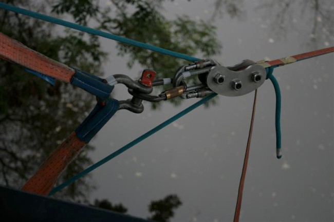 Highline - slackline projekt pod Tyršovým mostem v Plzni