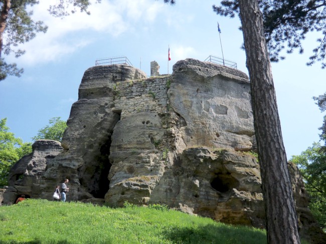 Zřícenina středověkého hradu Valečov, skalní město, Boseň, Český ráj