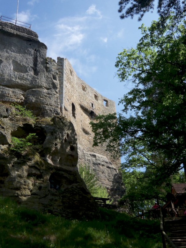 Zřícenina středověkého hradu Valečov, skalní město, Boseň, Český ráj