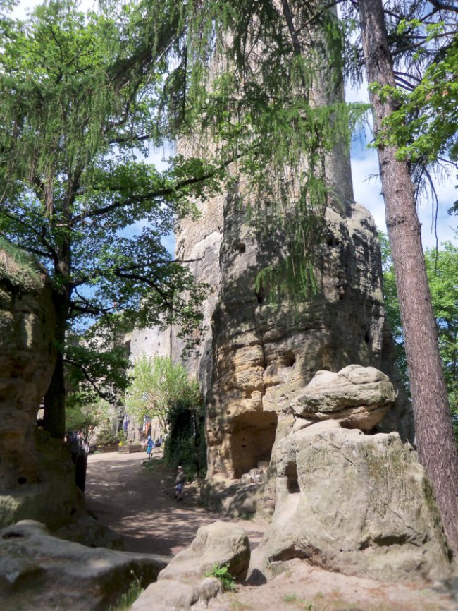 Zřícenina středověkého hradu Valečov, skalní město, Boseň, Český ráj