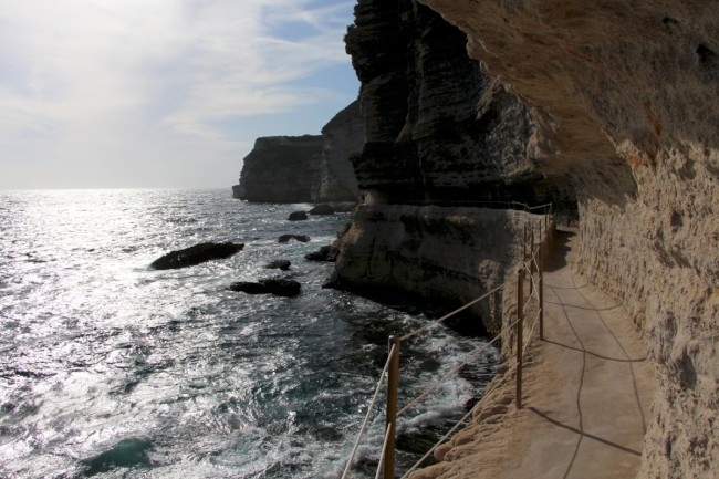 Bonifacio, Aragonovi schody, Korsika, Francie