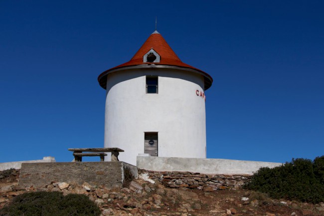 Moulin Mattei on Col de la Serra, Cap Corse, Korsika, Francie