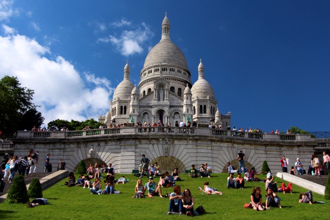 Bazilika Sacré-Cœur, Montmartre, Paříž, Île-de-France, Francie