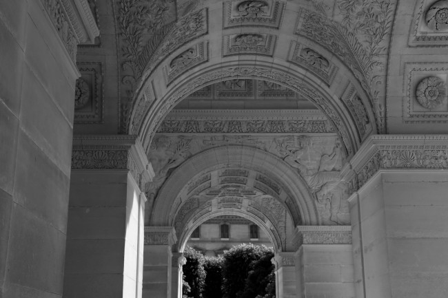 Muzeum Louvre, Tuilerijské zahrady, Paříž, Francie