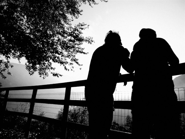 Lezení ve sportovní lezecké oblasti Crosano, Rovereto, Arco, Lago di Garda, Itálie