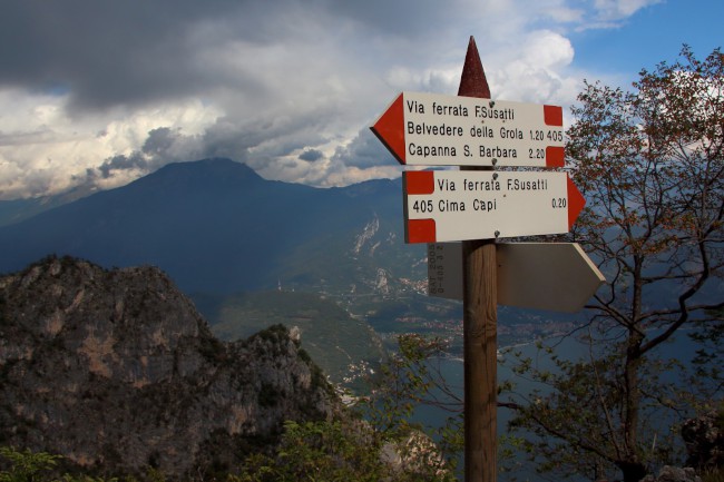 Výstup na horu Cima Capi, Lago di Garda, Itálie