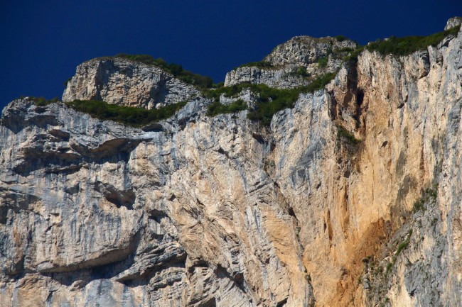 Lezení v lezecké oblasti Parete zebrata, Pietramurata, Jižní Tyrolsko, Itálie