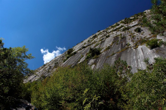 Lezení v lezecké oblasti Parete zebrata, Pietramurata, Jižní Tyrolsko, Itálie