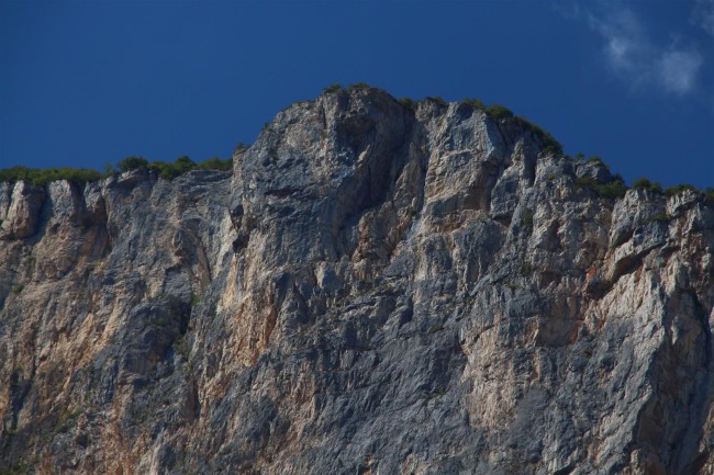 Lezení v lezecké oblasti Parete zebrata, Pietramurata, Jižní Tyrolsko, Itálie