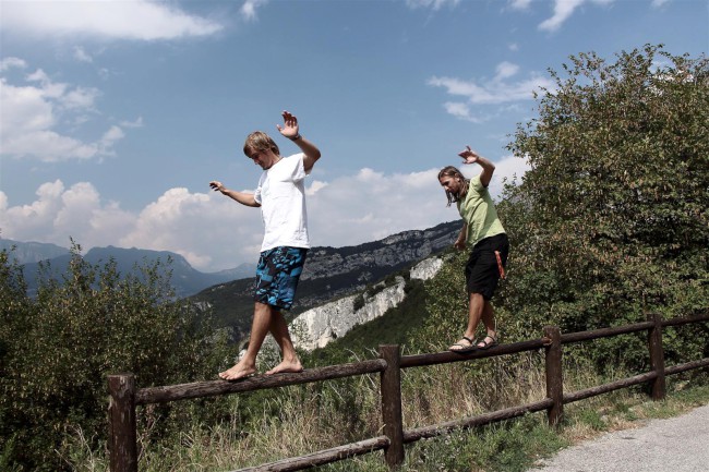 Lezení v lezecké oblasti Nago, Italie, Trentino, Jižní Tyrolsko
