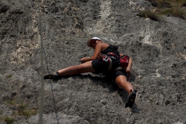 Lezení v lezecké oblasti Nago, Italie, Trentino, Jižní Tyrolsko