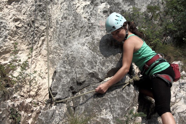 Lezení v lezecké oblasti Nago, Italie, Trentino, Jižní Tyrolsko