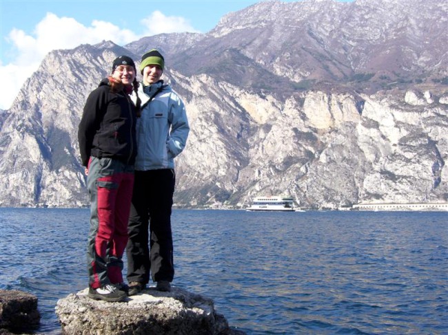 Jezero Lago di Garda, Itálie, Dolomity, Brenta