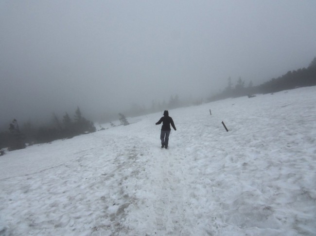 Růžová hora, Nad Růžovohorským sedlem, lanovka, Krkonoše