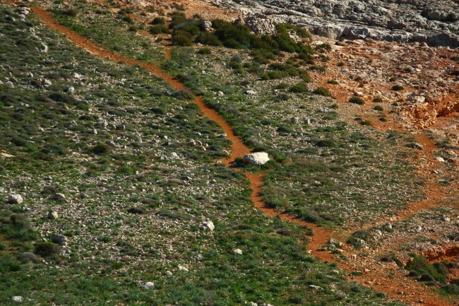 Lezení v oblasti Għar Lapsi, ostrov Malta