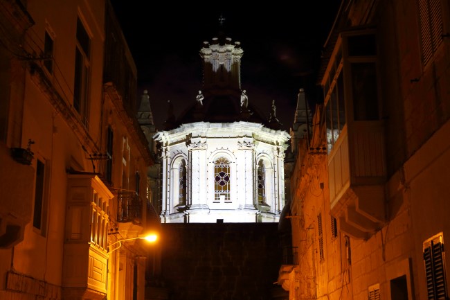 Noční focení Valleta, ostrov Malta