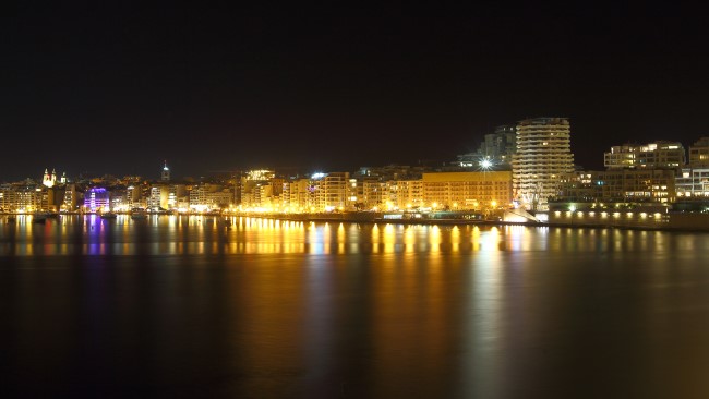 Noční focení Valleta, ostrov Malta