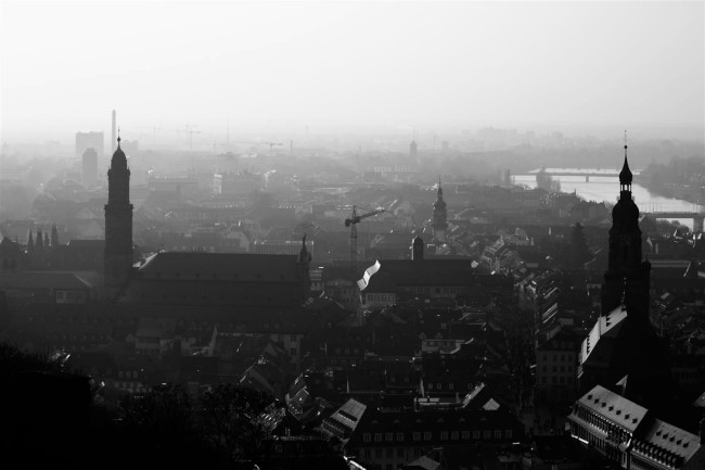 Stověžaté město Heidelberg, Bádensko-Württembersko, Německo