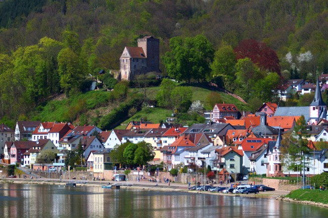 Nackersteinach a Dilsberg, Hesensko, Bádensko-Württembersko, Německo