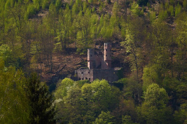 Nackersteinach a Dilsberg, Hesensko, Bádensko-Württembersko, Německo