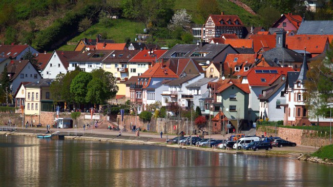 Nackersteinach a Dilsberg, Hesensko, Bádensko-Württembersko, Německo