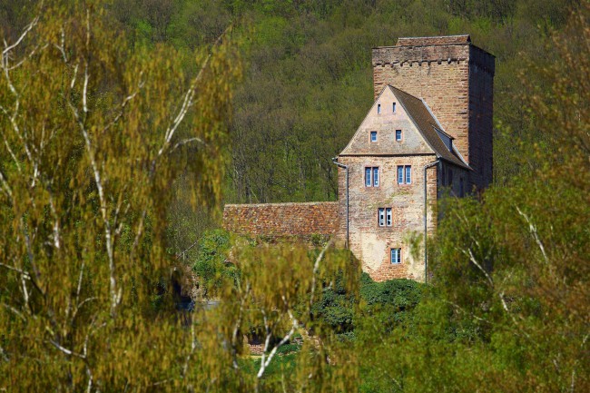 Nackersteinach a Dilsberg, Hesensko, Bádensko-Württembersko, Německo