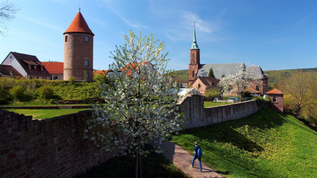 Nackersteinach a Dilsberg, Hesensko, Bádensko-Württembersko, Německo