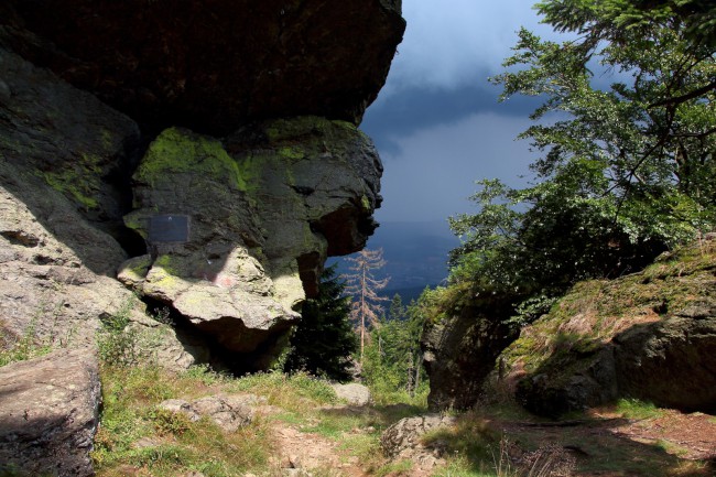 Lezení na skalách Kaitersberg, Bavorský les, Německo