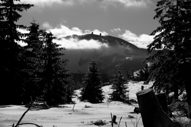 Výstup na Svaroh, Bavorský les, Šumava, Německo