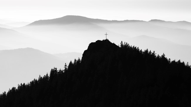 Výstup na horu Ostrý, Bavorský les, Německo