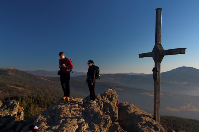 Výstup na horu Ostrý, Bavorský les, Německo