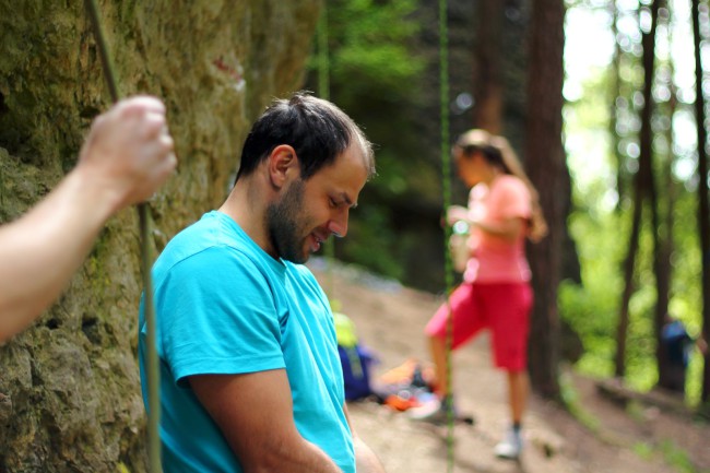 Lezení na skalách Alter Fritz, Frankenjura, Německo