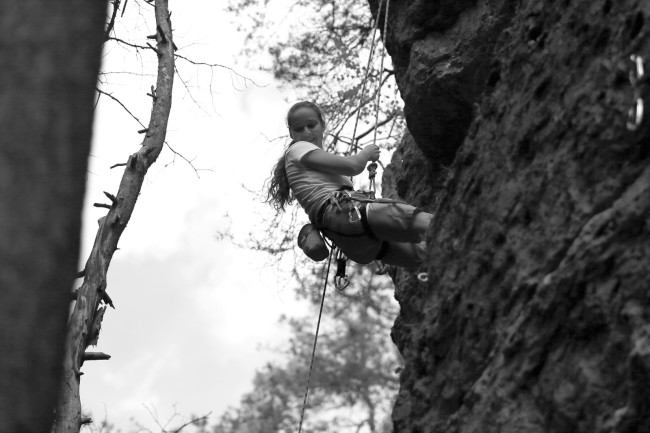 Lezení na skalách Alter Fritz, Frankenjura, Německo