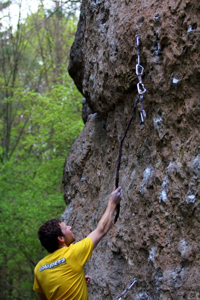 Lezení na skalách Alter Fritz, Frankenjura, Německo
