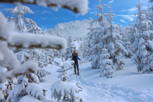 Výstup na horu Velký Roklan 1453m, Bavorský les, Německo