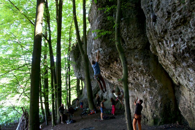 Betzenstein, lezení na skalách, Frankenjura, Německo