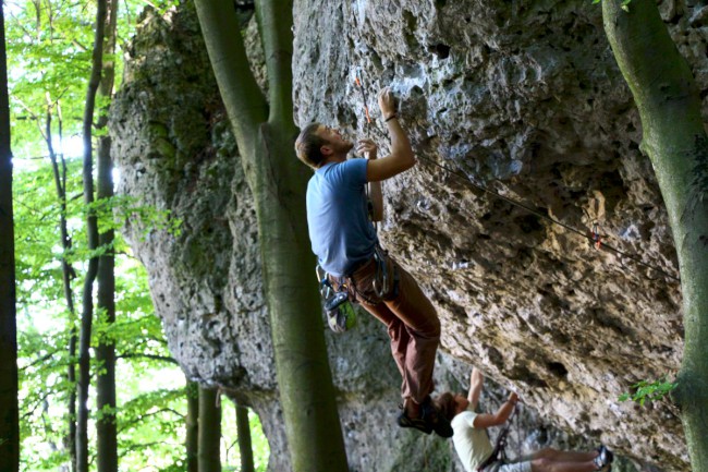 Betzenstein, lezení na skalách, Frankenjura, Německo