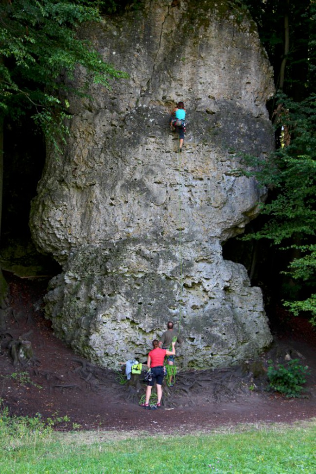 Betzenstein, lezení na skalách, Frankenjura, Německo