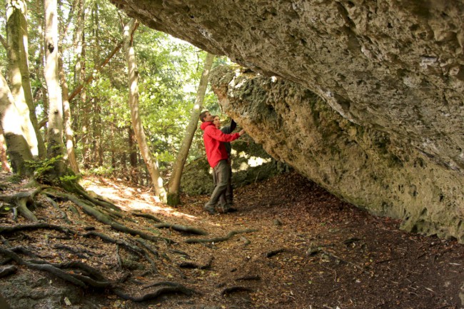 Signalstein, lezení na skalách, Frankenjura, Německo