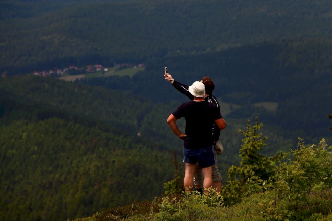 Tandem paragliding, Malý ostrý, Šumava, Německo