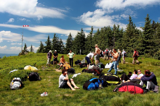Tandem paragliding, Malý ostrý, Šumava, Německo