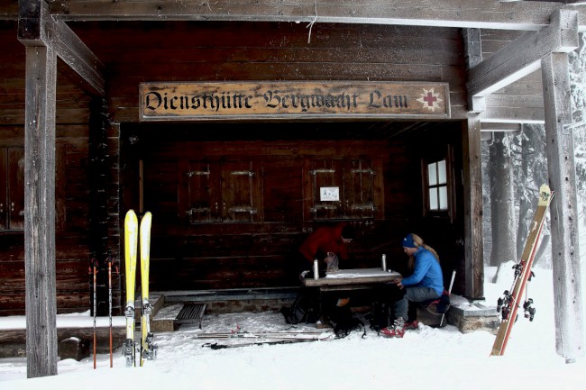 Skialpinisticky výstup na Velký Javor (Großer Arber), Šumava, Bavorsko, Německo