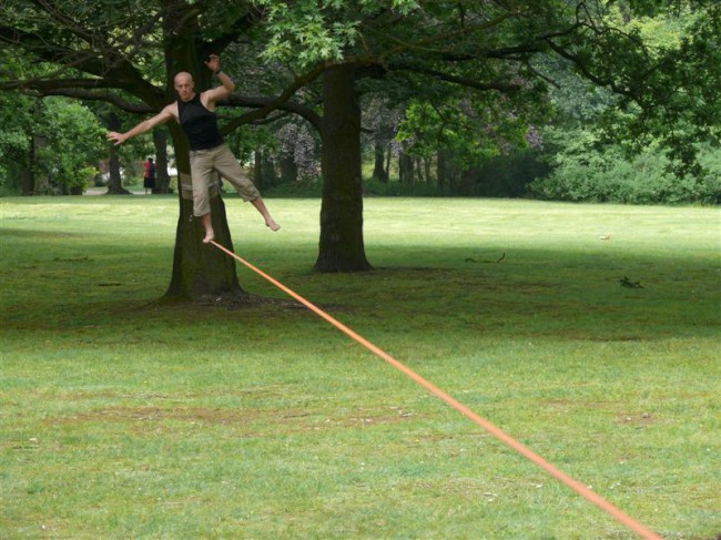 Slackline akce v Borském parku, Plzeň