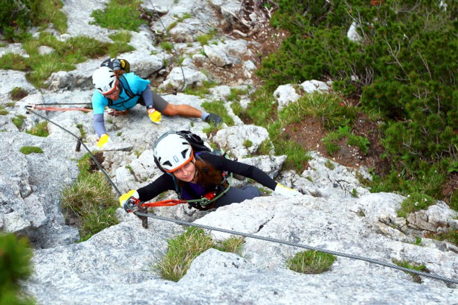 Výstup na Großer Donnerkogel, Intersport Klettersteig, Rakousko