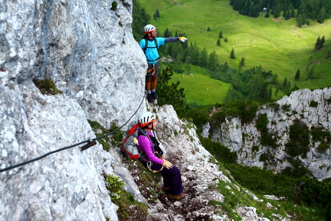 Výstup na Großer Donnerkogel, Intersport Klettersteig, Rakousko