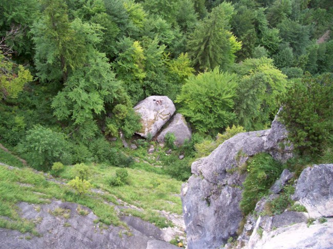 Lezení vícedélkových cest v oblasti Kampermauer, Rakousko