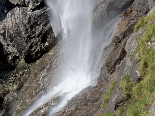 Klettersteig Lehner Wasserfall, Zajištěné cesty Längenfeld, Öetztálské Alpy, Tyrolsko, Rakousko