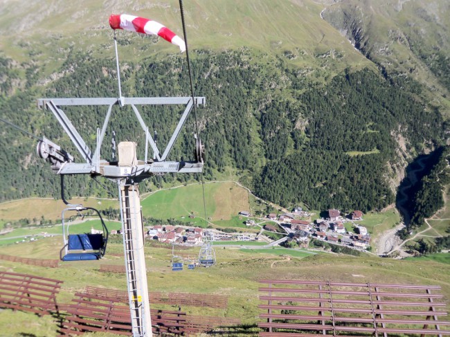 Breslauer hütte, Vratislavská chata, sestup Vent, Wildspitze, Öetztálské Alpy, Tyrolsko, Rakousko
